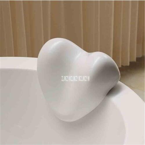 MYD-18169 Universal Heart-shaped Bathtub Pillow Household Bathroom Soft Texture Comfortable Bath Pillow White/Pink Hot Selling