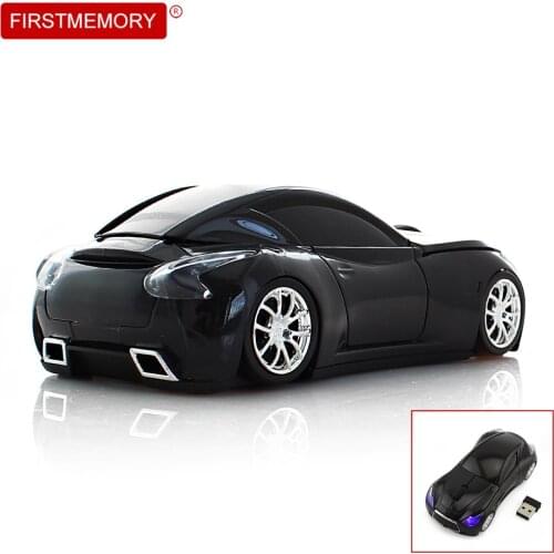 New Sports Car Mouse USB Optical Gaming Mause 3D Mini Ergonomic Wireless Mice with LED Flashing Light For PC Laptop Notebook