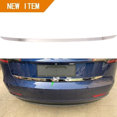 Stainless Steel Tail Gate Cover Trim Rear Trunk Door Edge Molding Tailgate Strip Garnish For Tesla Model 3 2019 Car-styling
