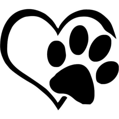 Decal Reflective Car Stickers Heart Paw Vinyl Glue Sticker Car Body Fuel Tank Cap Oem 10 PVC Dogs Love Footprints Footprints