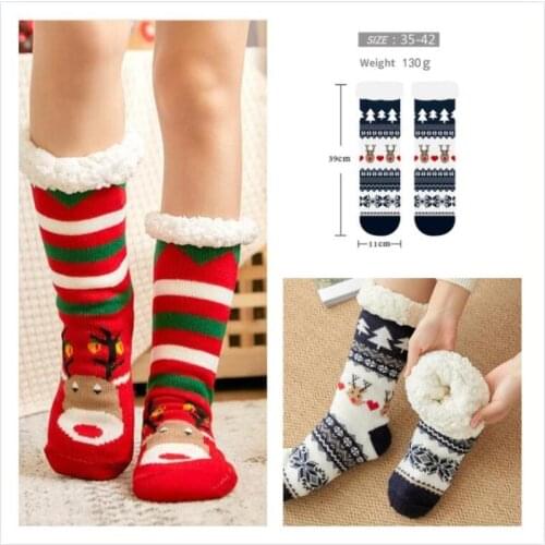 NEW 2021 Christmas Socks Home Slippers Socks Woman Keep Warm Floor Socks Xmas High Quality Home Shoes As Christmas Gifts