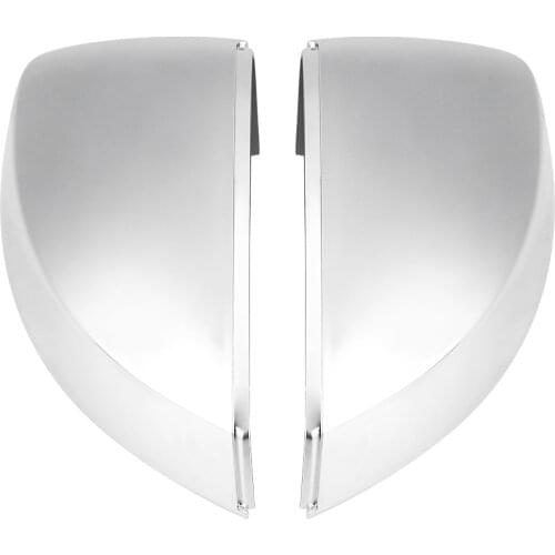 Pair of Matte Chrome Rearview Wing Mirror Housing Shell Cover Protection Cap for A3 S3 8V 13-18