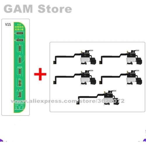 JC V1S Earpiece Speaker Flex Cable Detection Board Receiver FPC Test Sensor Cable For iPhone 8-11promax True Tone Face ID Repair