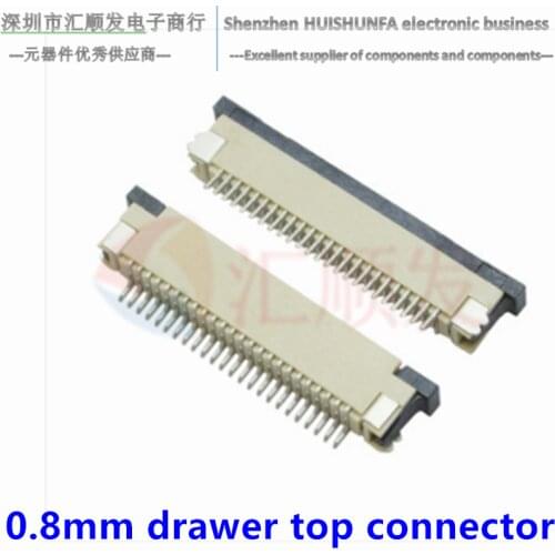 0.8mm 6P/8P/10P/12P/14P/16P/18P/20P 22P 24P 26P 30P 36P FFC flat wire socket connector