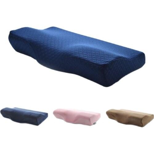 Memory pillow slow rebound space butterfly cervical pillow single adult pillow pillow with pillowcase dormitory student pillow