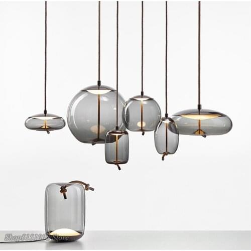 Knot Pendant Lights Bedside Nordic Design Deco Glass Lustre Kitchen Hanging Lamp Luminaire Suspendu Fixtures