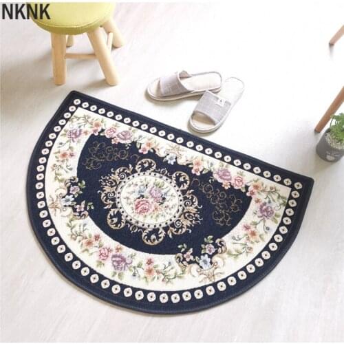Semi-Circle Entrance Doormat Hallway Floor Mat Anti-Slip Kitchen Bathroom Carpets Home Decor Door Feet Area Rugs 45*70/ 50*80cm