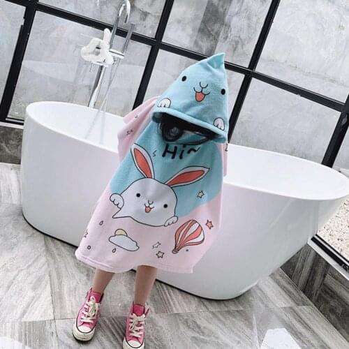 Poncho Kids Dinosaur Baby Bathrobe Hooded Children Bathrobes Microfiber Bath Robe Animal For Boys Girls Toddler Beach Swim Towel