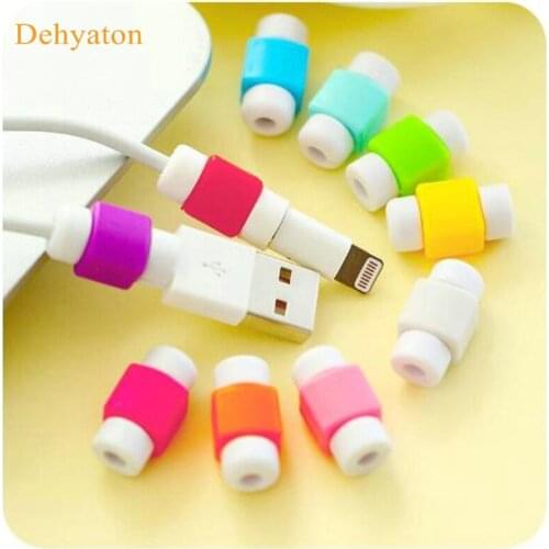 Dehyaton Cable Protector Data Line Colors Cord Protector Protective Case Long Size Cable Winder Cover For iPhone USB Charging