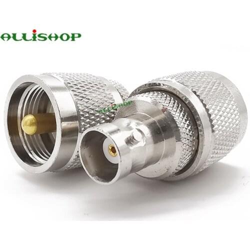 RF Connector PL259 UHF to BNC Q9 RF Adapter PL259 UHF Male Plug to BNC Female Jack RF Coaxial Coax Adapter