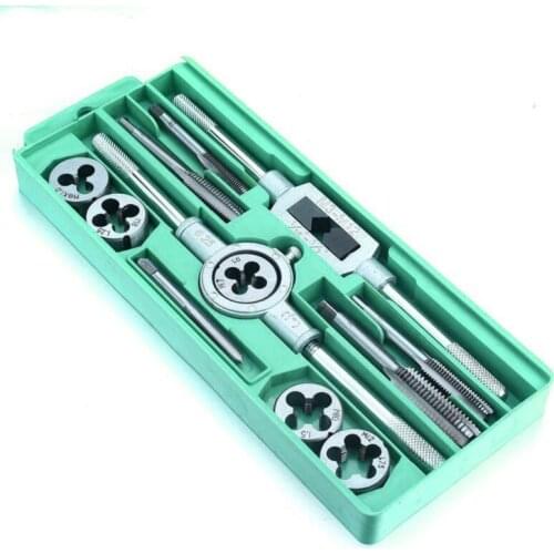 Tap Dies Set NC Machine Screw Metric Tap and Die Bit Set Thread Plugs Taps Carbon Steel Hand Tools
