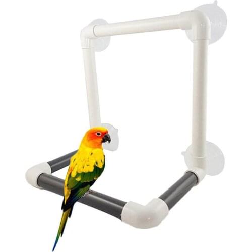 Folding Shower Perched Bird Toy Pet Standing Bar for Parrot Birds Bathing