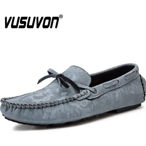 Genuine Leather Shoes Men Loafers Comfort Driving Moccasin Men Flat Shoes 2020 Luxury Brand Soft Suede Casual Shoes
