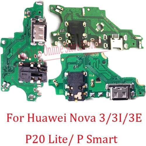 USB Charging Charge Port Connector Board Dock USB Flex Cable For Huawei Nova 3 3I 3E P20 Lite P Smart Nova3 Nova3i Nova3e Part