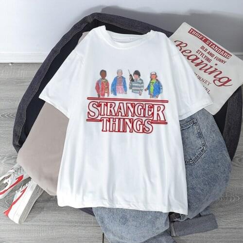 Women 90s Funny Fashion Stranger Things Print Summer Short Sleeve Harajuku T-shirts Top Women Ullzang T Shirt Female Clothing
