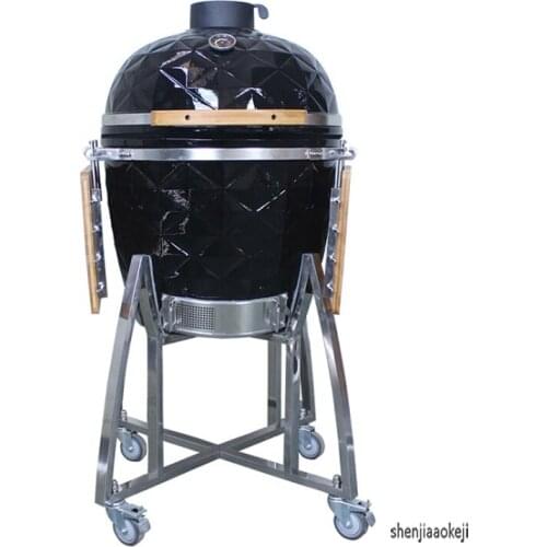 22-inch Household Charcoal Grill Home Sawdust Smoked Oven Smoked Bacon Stove European style Detachable barbecue furnace 1pc