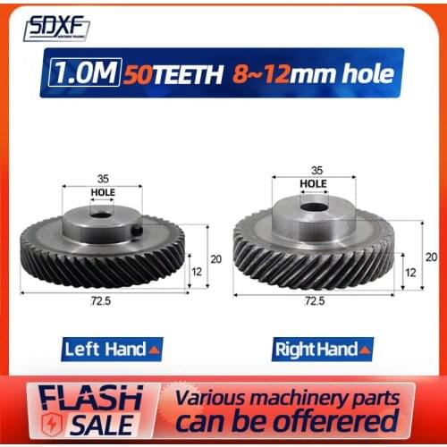 45 degree ，TWO piece, left helical gear, 1M50T, can be used with matching right helical gear, factory direct sale