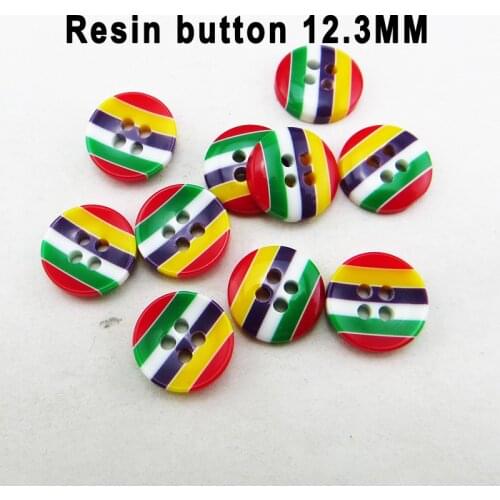 50PCS 12.3MM STRIPE button decoration Dyed Resin shirt buttons garment coat boots sewing clothes accessories r-348
