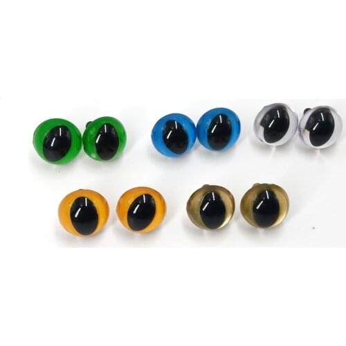 50pcs of 15mm 5color Plastic Safety Eyes /cat toy eyes accessories Amigurumi Animals Eyes with washers