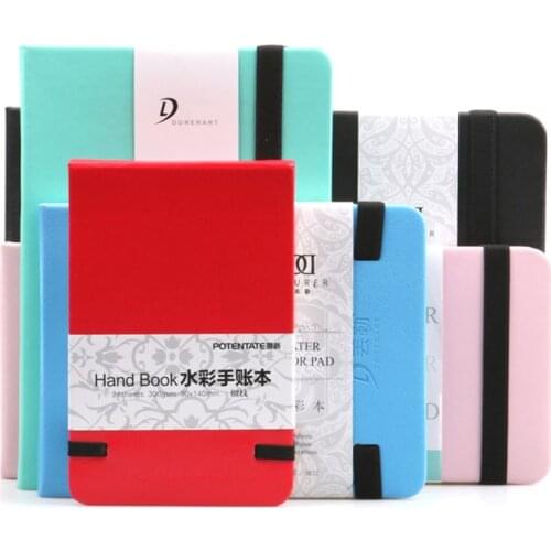 A5/A6 Watercolor Notebook 300g/m 24Sheets Travel Hand Painting Notebook for Water Color Diary Student Art Supplies