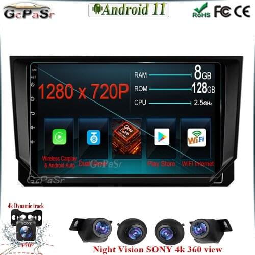 1280*720 IPS screen 6G+128G CARPLAY Android 11 Car Radio Player For Seat Ibiza 2017 - 2020 android auto no 2din no dvd