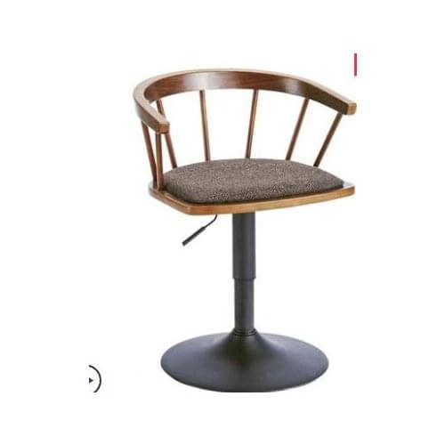 Solid wood bar chair high stool swivel bar chair stylish simple Windsor chair home lift chair