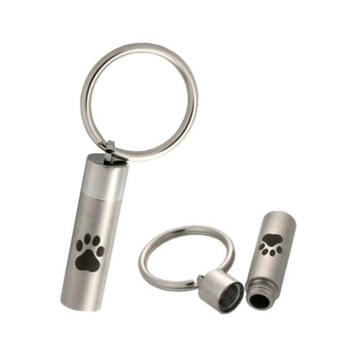 IJK2001 Different Styles Cylinder/Bullet/Pill Memorial Urn Key chain Ashes Holder Keepsake Stainless Steel CREMATION KEYCHAIN