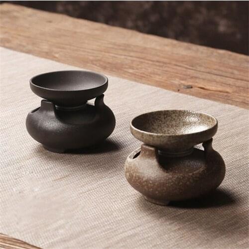 Japanese Creative Tea Funnel Yixing Black Pottery Tea Strainer Drinking Infuser Holder Retro Coffee Filter Tea Set Kitchen Tools