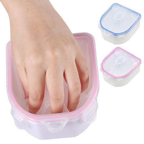 2 Layers Finger Shape Nail Art Polish Remove Wash Soak Bowl Manicure Spa Tool