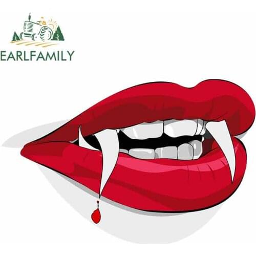 EARLFAMILY 13cm x 8.6cm for Toxic Tooth Anime Car Stickers Vinyl JDM Bumper Trunk Truck Graphics Windshield Bumper Windows Decal