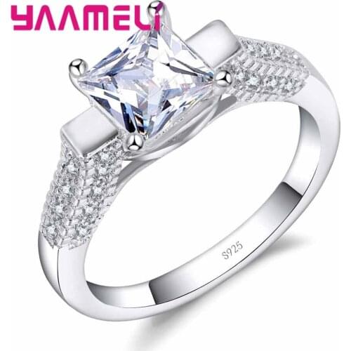 Brand Classic Luxury Hot Sale Fashion Women Engagement Jewelry 925 Sterling Silver 5A Ring For Wedding Gift