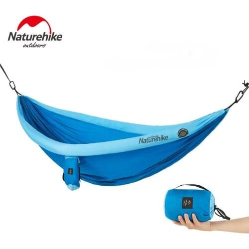 Naturehike Air Pipe Inflatable Hammock Outdoor Swing Adults And Children Anti Rollover Swing Sleeping Hanging Chair Simple Bed