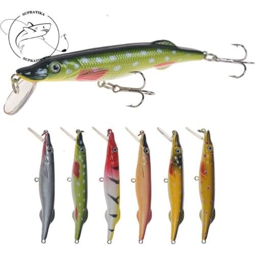 Fishing Lure 6Color Artificial ABS Plastic Hard Bait 8.5cm/6g Wobbler Bionic Bait 6#With Hook 3D Eyes Swim bait Diving Depth1.5M