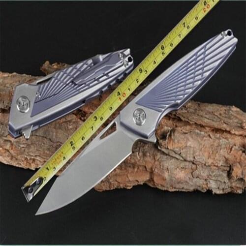 High End Folding Knife Radiation M390 Blade Titanium Alloy Handle Outdoor Hunting Camping Tactical EDC Tool Gift For Men