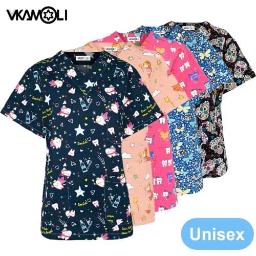 Hospital scrubs tops Nursing Uniform for Unisex Medical Supplies Dental Clinic Nurse Scrubs Women Medical Uniforms pet shop
