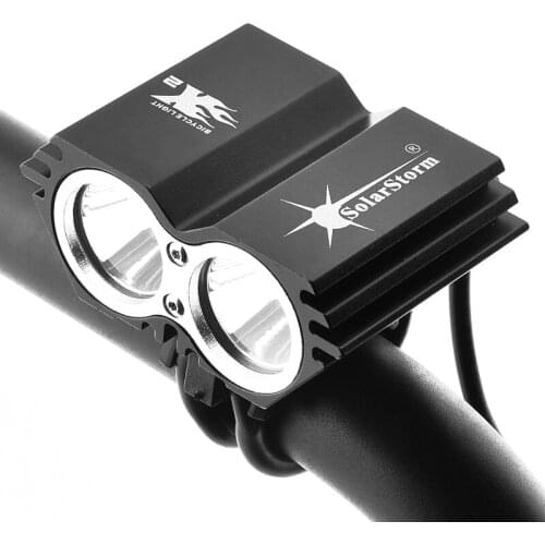 Cycling Bicycle Bike Light 2x XM-L T6 LED Flashlights Lamps For Bike + Waterproof battery Pack + EU/US/UK/AU Charger