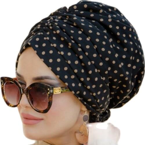 2021 New Elastic Fashion Turban Hat Solid Color Women Warm Winter Head Scarf Bonnet Inner Hijab Cap Muslim Hijab Femme wrap Head