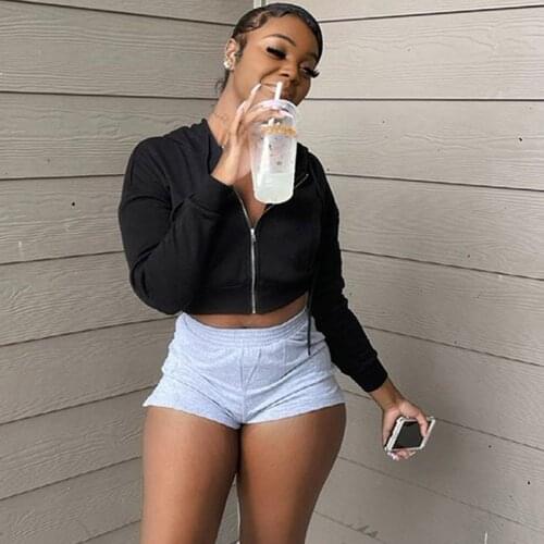 Zipper Long Sleeve Deep V Neck Hoodies Jacket Women Sexy Tight Slim Crop Tops Lady Autumn Fashion 90S Party Club Y2K Clothes