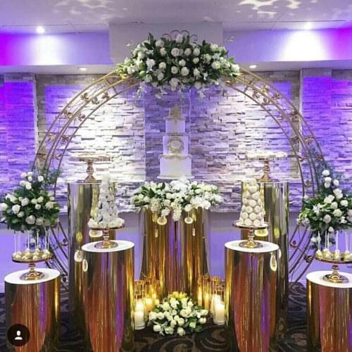 1 Set Acrylic Hot Selling Luxury Gold Hanging Flower Display Stand