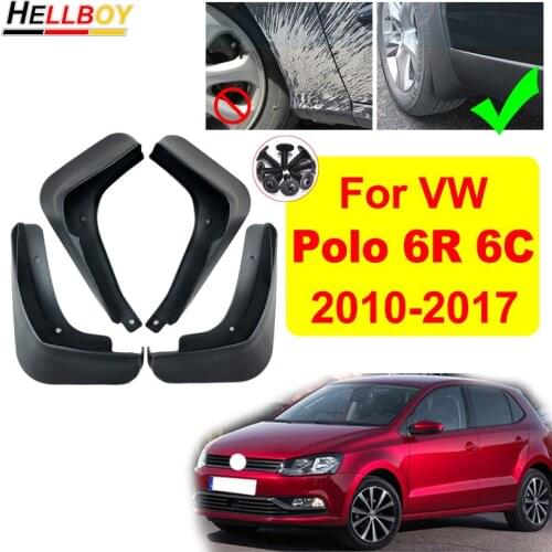 4pcs Car Mud Flaps For VW Polo 6R 6C 2016 2010 2011 Front Rear Fender Mudguards Mudflaps Splash Guard Auto Accessories 2013-2017