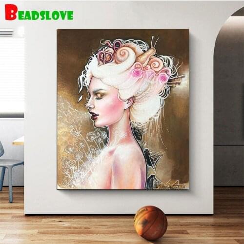 5D diamond painting Sexy supermodel cross stitch DIY craft square drill full diamond embroidery mosaic crystal beads decor B49