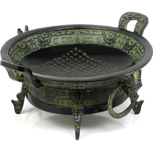 Antique cornucopia bronze lucky decoration Mingwen furnace crafts decoration living room crafts