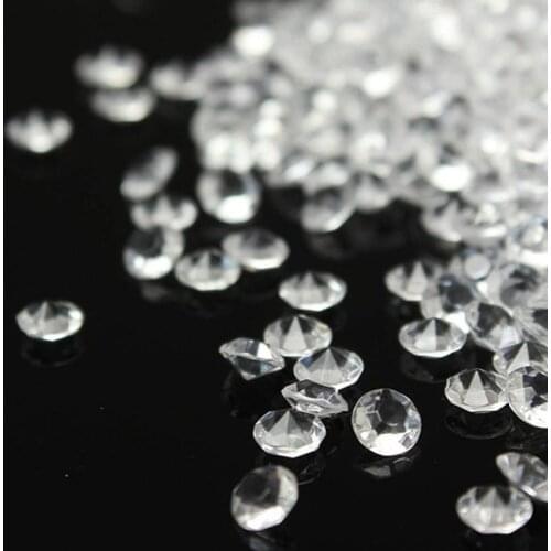 Free Shipping 4.5mm 10000 pcs Gorgeous Acrylic Crystal Clear Diamond Confetti Wedding Decoration Supplies Table Scatter
