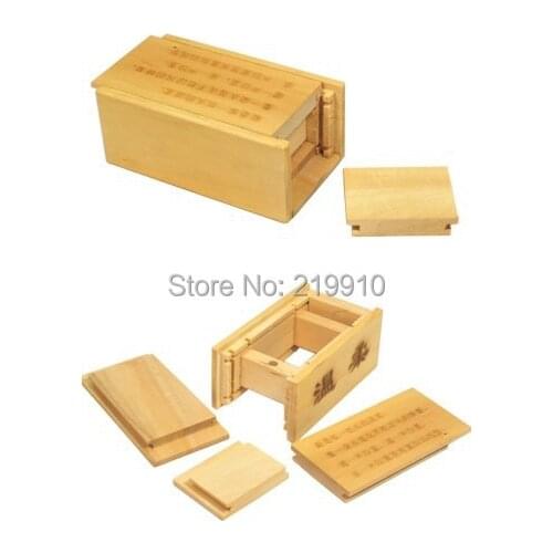 Free shipping Magic Wooden Puzzle Box (Secret Drawer) - Close Up Magic/Magic Trick