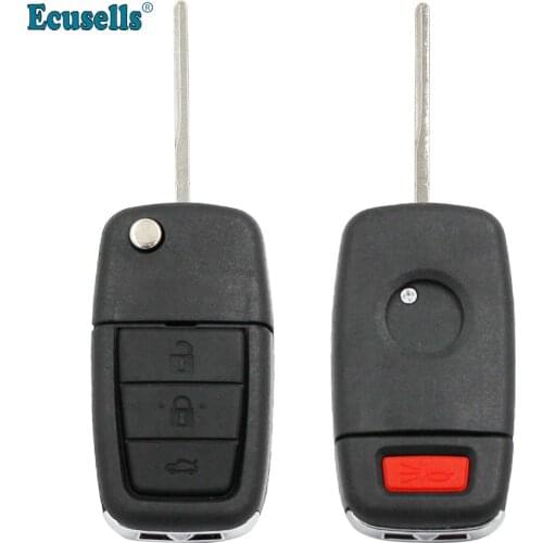 3+1 Panic 4 Buttons folding flip Remote Key Fob Case Shell Key Blank For VE HOLDEN Commodore