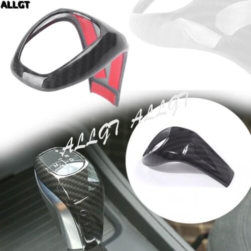 Black Carbon Fiber ABS Plastic Gear Shift Knob Cover Trim For BMW X1 F48 2016 2017 New