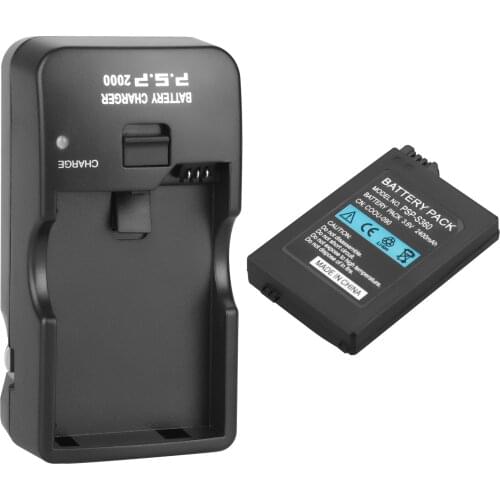 For Sony PSP2000 PSP3000 Battery Li-Ion Lithium Rechargeable Batteryes 3.6V 2400mAh PSP 2000 PSP 3000 with Charger US/EU Plug