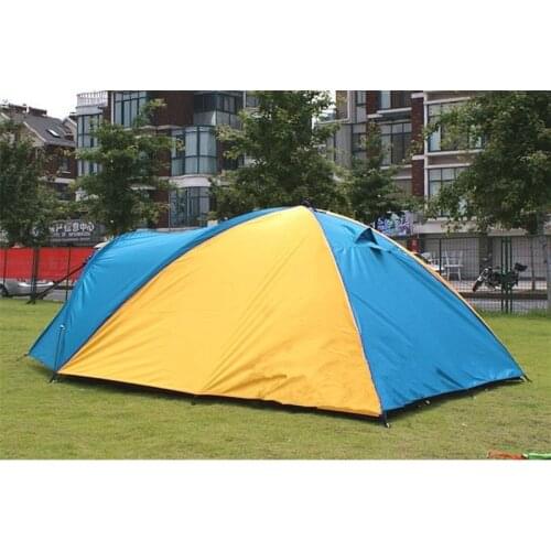 New 3-4 Person Separated Dual Layer Camping Tent 240x210x145cm Outdoor Waterproof Summer Tent for Hiking Fishing Travel Hunting