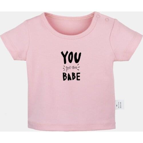 You Get This BABE Design Newborn Baby T-shirts Constellation Capricorn Tattoo Graphic Solid Color Short Sleeve Tee Tops