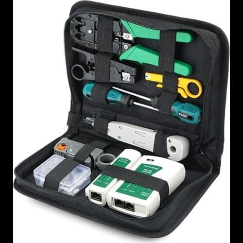 Network Cable Tester Tool LAN Utp Screwdriver Wire Stripper RJ45 Connector Computer Network Crimping Pliers Tool Kit Set